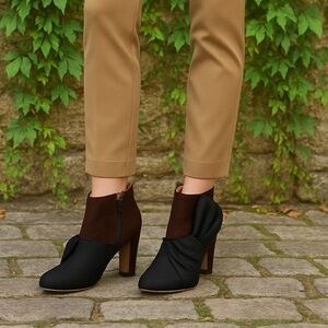 MIU MIU Suede and Textile Calzature Donna Eban Ankle Boots, 39.5/9.5